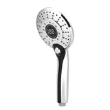 Digital Display Handheld Shower Head with 3-color Temperature Control LED Light 3 Spraying Mode - Top-Down View