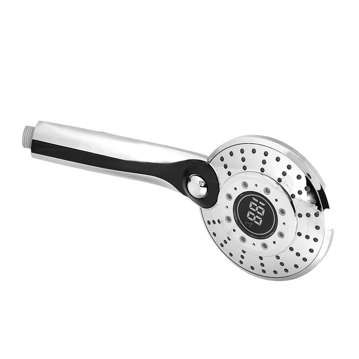 Digital Display Handheld Shower Head with 3-color Temperature Control LED Light 3 Spraying Mode