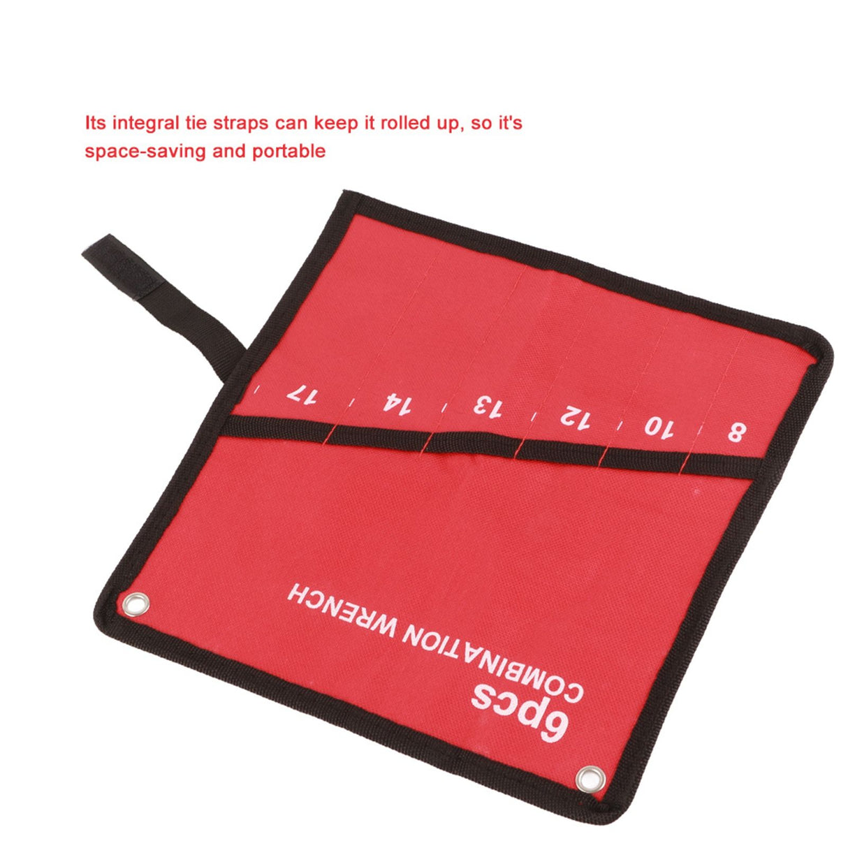 Multi Pocket Roll Up Tools Storage Bag Spanner Plier Wrench Holder Canvas Organizer (6 Pockets)