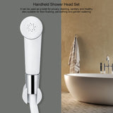 Portable ABS Plastic Hand Held Bidet Sprayer Bathroom Shower Spray Head Set with Hose Holder - Front View
