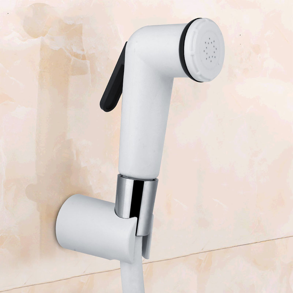 Portable ABS Plastic Hand Held Bidet Sprayer Bathroom Shower Spray Head Set with Hose Holder