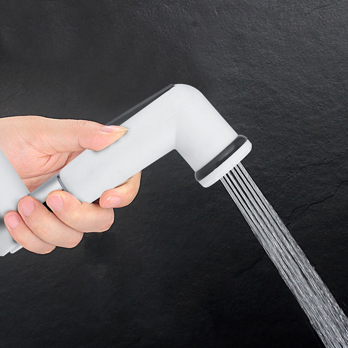 Portable ABS Plastic Hand Held Bidet Sprayer Bathroom Shower Spray Head Set with Hose Holder