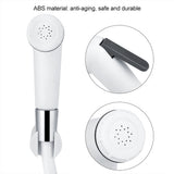 Portable ABS Plastic Hand Held Bidet Sprayer Bathroom Shower Spray Head Set with Hose Holder - Extra Image