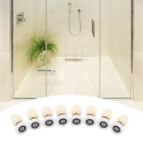 8pcs Brass ABS Sliding Glass Shower Door Rollers Runners Pulleys Bathroom Doors Hardware (23mm)