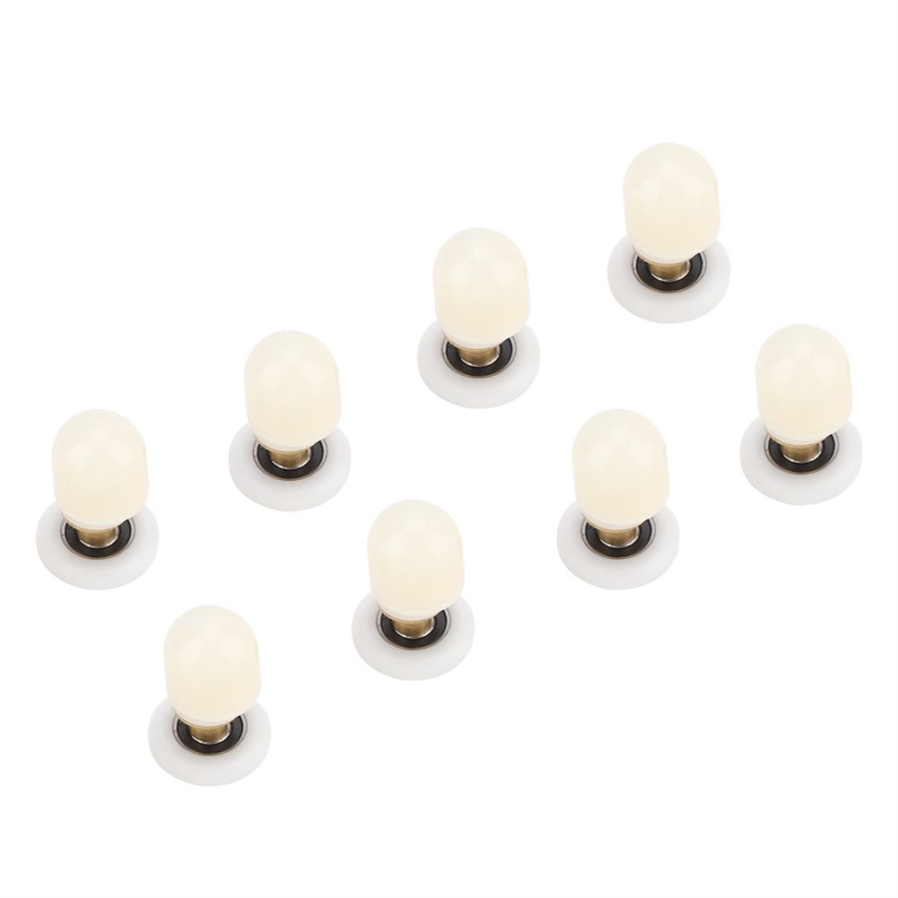8pcs Brass ABS Sliding Glass Shower Door Rollers Runners Pulleys Bathroom Doors Hardware (23mm)