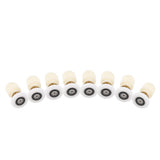 8pcs Brass ABS Sliding Glass Shower Door Rollers Runners Pulleys Bathroom Doors Hardware (23mm) - Low Angle