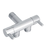 Brass Two Way Valve Faucet Outlet Water Distribution Polishing for Toilet Washing Machine