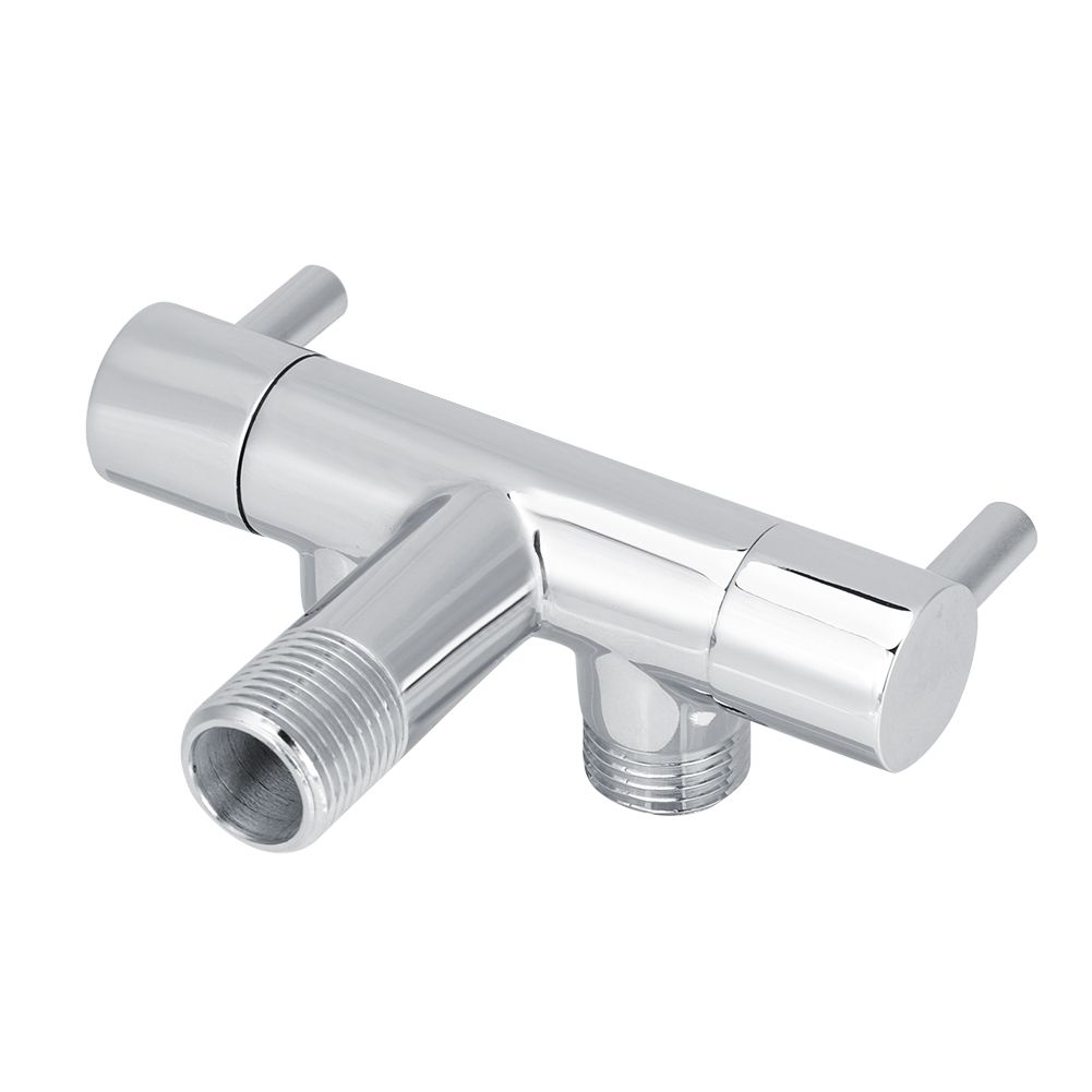 Brass Two Way Valve Faucet Outlet Water Distribution Polishing for Toilet Washing Machine