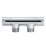Brass Two Way Valve Faucet Outlet Water Distribution Polishing for Toilet Washing Machine - 45-Degree Angle