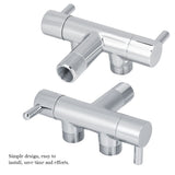 Brass Two Way Valve Faucet Outlet Water Distribution Polishing for Toilet Washing Machine - Extra Image