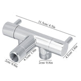 Brass Two Way Valve Faucet Outlet Water Distribution Polishing for Toilet Washing Machine - Extra Image