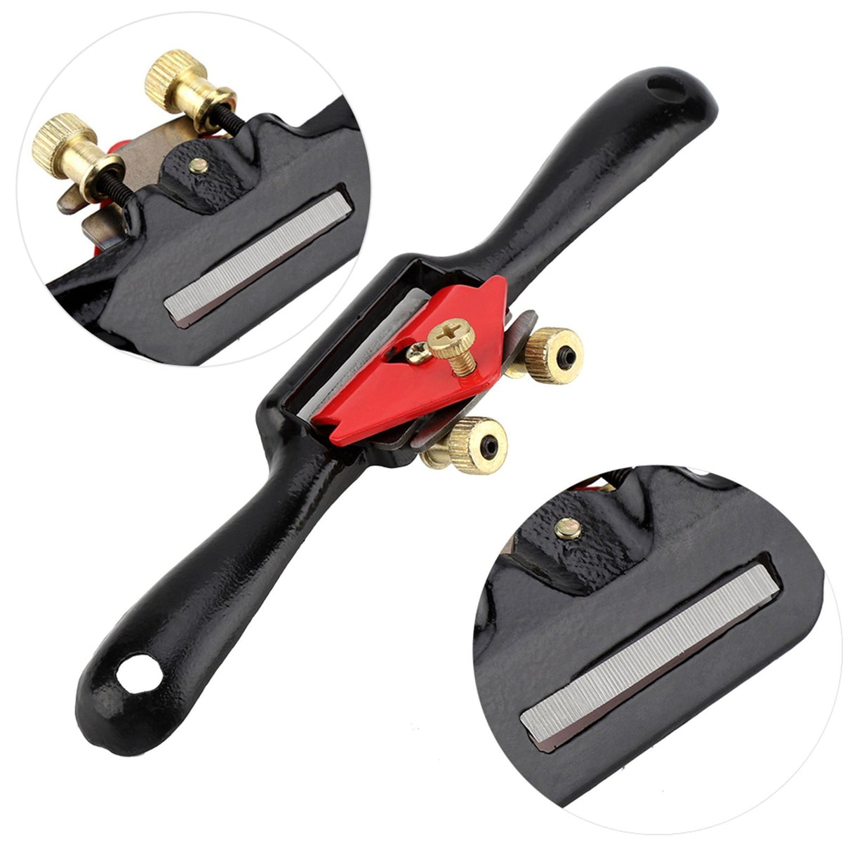 9"/215mm Adjustable Hand Edge Planer Spoke Shave Manual Woodworking Hand Tool