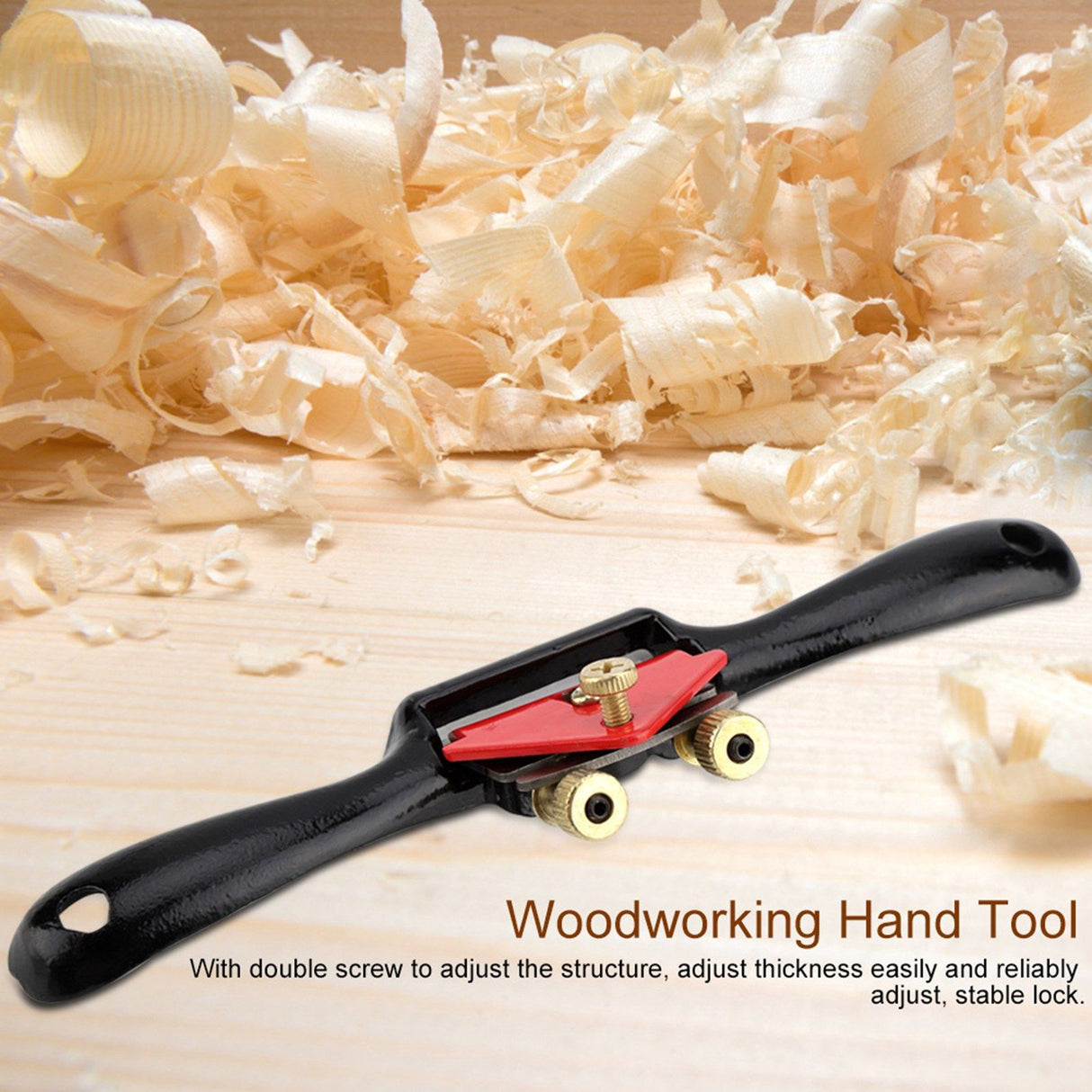 9"/215mm Adjustable Hand Edge Planer Spoke Shave Manual Woodworking Hand Tool