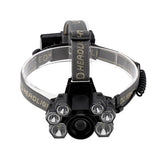 USB Rechargeable 7LED High Bright Headlight Head Torch Lamp for Outdoor Camping Fishing - Side View