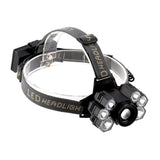 USB Rechargeable 7LED High Bright Headlight Head Torch Lamp for Outdoor Camping Fishing