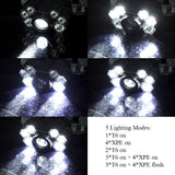 USB Rechargeable 7LED High Bright Headlight Head Torch Lamp for Outdoor Camping Fishing