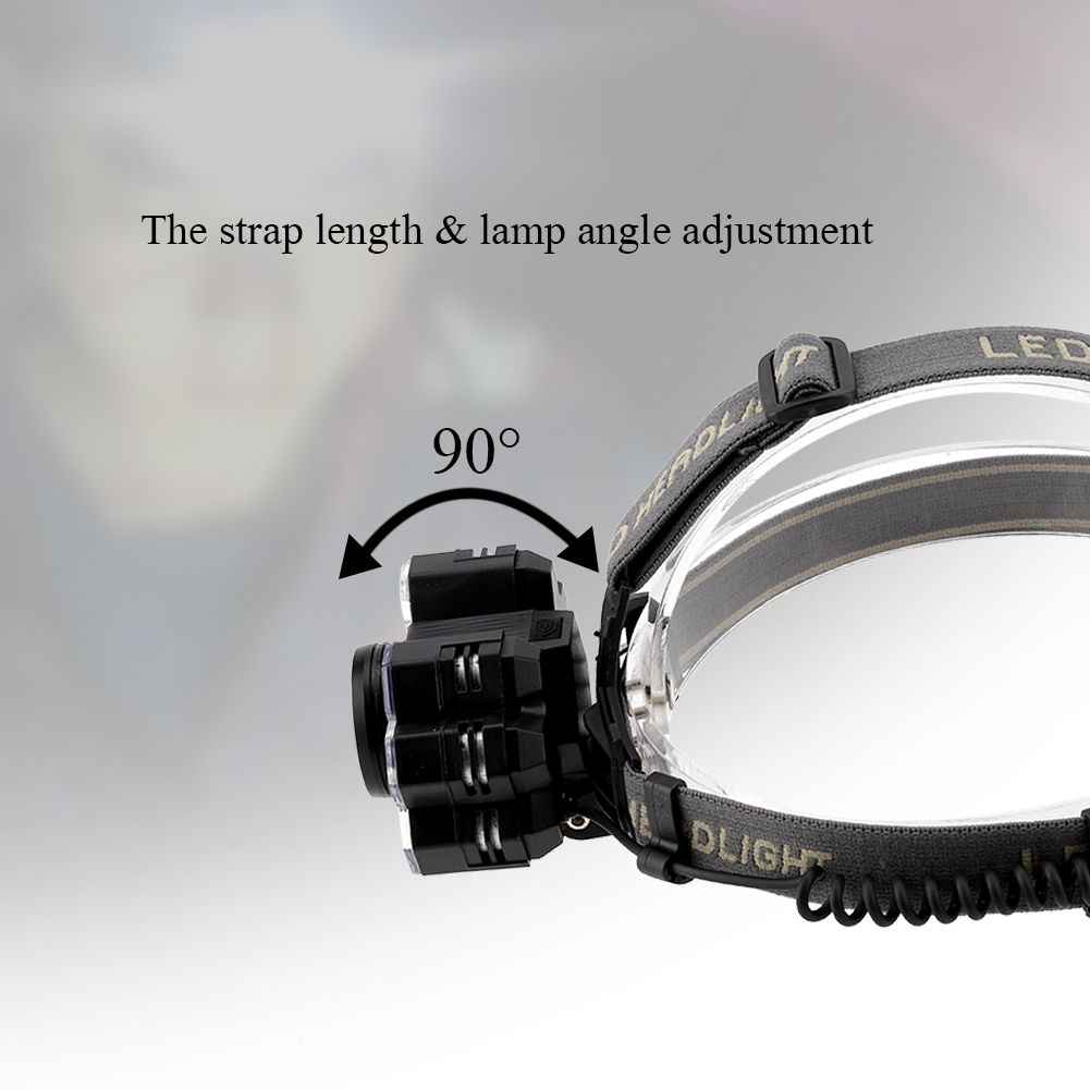 USB Rechargeable 7LED High Bright Headlight Head Torch Lamp for Outdoor Camping Fishing