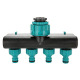4 Way Garden Irrigation Watering Tap Hose Splitter Connector Adapter with Shut Off Valve - Close-Up Angle