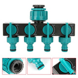 4 Way Garden Irrigation Watering Tap Hose Splitter Connector Adapter with Shut Off Valve - Extra Image