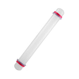 9in Non Stick Plastic Rolling Pin with Ring Fondant Cake Cookie Dough Roller Baking Tool - Side View