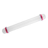 9in Non Stick Plastic Rolling Pin with Ring Fondant Cake Cookie Dough Roller Baking Tool