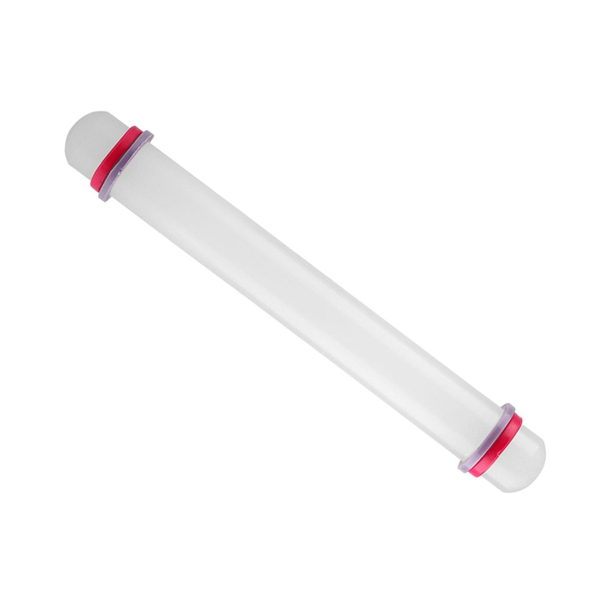 9in Non Stick Plastic Rolling Pin with Ring Fondant Cake Cookie Dough Roller Baking Tool