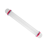 9in Non Stick Plastic Rolling Pin with Ring Fondant Cake Cookie Dough Roller Baking Tool - Low Angle