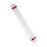 9in Non Stick Plastic Rolling Pin with Ring Fondant Cake Cookie Dough Roller Baking Tool - Extra Image
