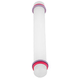 9in Non Stick Plastic Rolling Pin with Ring Fondant Cake Cookie Dough Roller Baking Tool