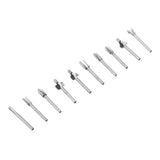 10pcs/Set 1/8in Shank High Speed Steel Milling Cutter Router Bits Woodworking Part Tool