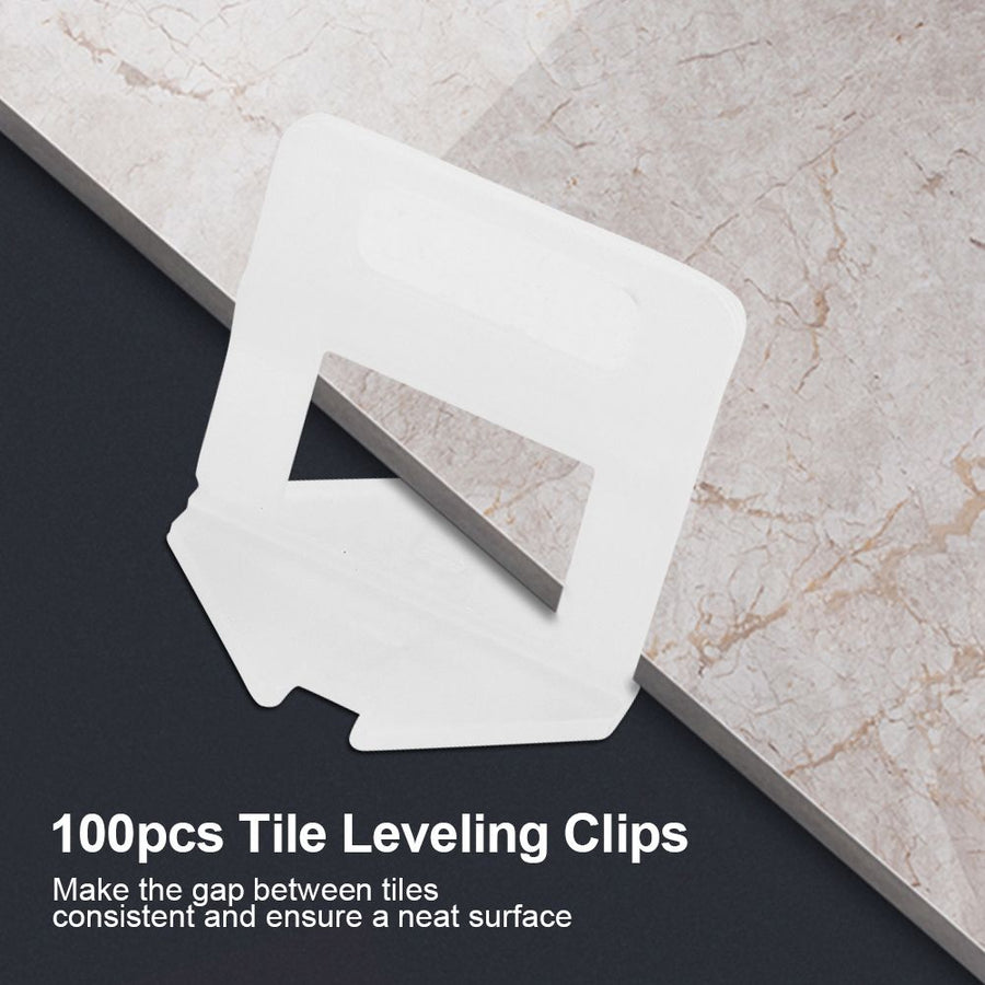 100pcs/Set Plastic Disposable Floor Wall Ceramic Tile Leveling Clips Spacers Tiling Tool(1.0mm)