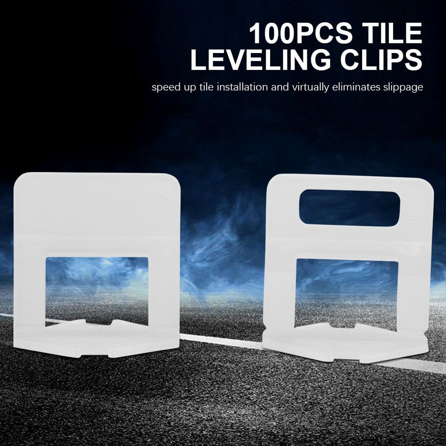 100pcs/Set Plastic Disposable Floor Wall Ceramic Tile Leveling Clips Spacers Tiling Tool(1.0mm)