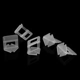 100pcs/Set Plastic Disposable Floor Wall Ceramic Tile Leveling Clips Spacers Tiling Tool(1.0mm) - Low Angle