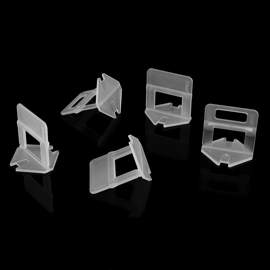 100pcs/Set Plastic Disposable Floor Wall Ceramic Tile Leveling Clips Spacers Tiling Tool(1.0mm)