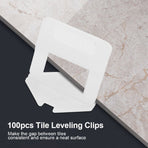 100pcs/Set Plastic Disposable Floor Wall Ceramic Tile Leveling Clips Spacers Tiling Tool(1.5mm)