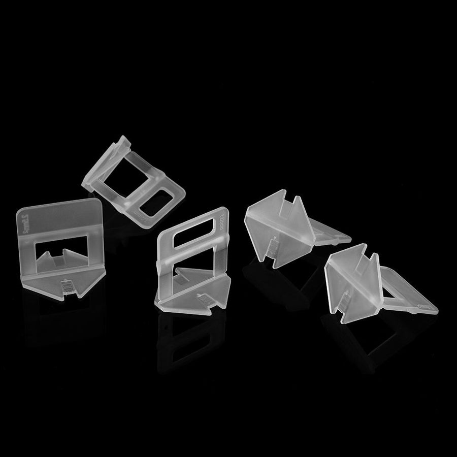 100pcs/Set Plastic Disposable Floor Wall Ceramic Tile Leveling Clips Spacers Tiling Tool(1.5mm)