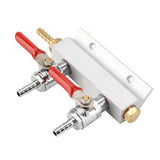 Muti way Home Co2 Air Gas Manifold Distribution Splitter Beer 2 Way - Front View