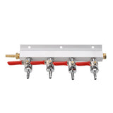 Muti way Home Co2 Air Gas Manifold Distribution Splitter Beer 4 Way