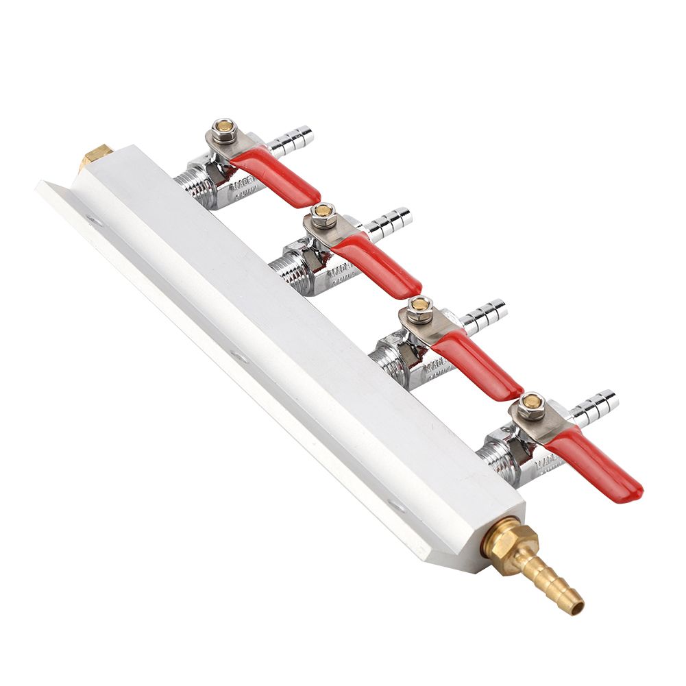 Muti way Home Co2 Air Gas Manifold Distribution Splitter Beer 4 Way