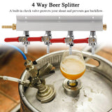 Muti way Home Co2 Air Gas Manifold Distribution Splitter Beer 4 Way
