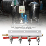 Muti way Home Co2 Air Gas Manifold Distribution Splitter Beer 4 Way