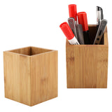 Bamboo Pen Holder Office School Desk Pencils Storage Organizer Stand Stationery Supply