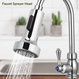 Kitchen Bathroom Pull Out Faucet Sprayer Shower Water Tap Spray Head Replacement Accessory - Front View