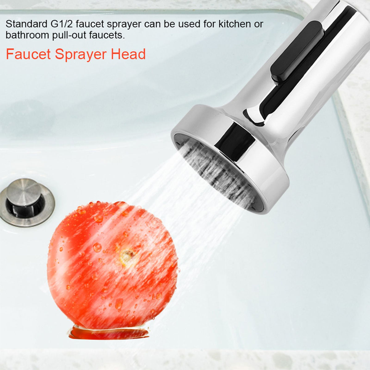 Kitchen Bathroom Pull Out Faucet Sprayer Shower Water Tap Spray Head Replacement Accessory