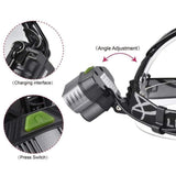 5 LED XM-L T6 XPE Headlight 15000 lumens LED USB Headlamp Camp Hike Emergency Light Fishing Out
