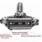 5 LED XM-L T6 XPE Headlight 15000 lumens LED USB Headlamp Camp Hike Emergency Light Fishing Out - Rear View