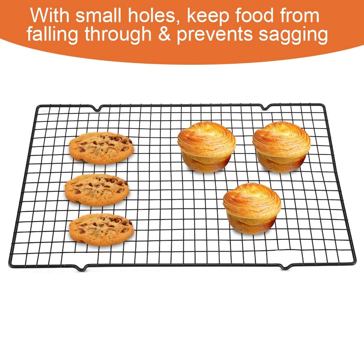 Stainless Steel Cooling and Baking Rack Nonstick Cooking Grill Tray For Biscuit / Cake / Bread