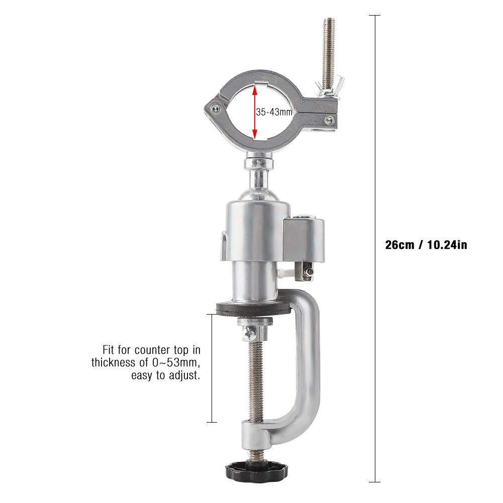Aluminum Alloy Clamp on Bench Vise Electric Drill Holder Stand Rack Grinder Bracket Accessory