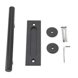 Black Heavy Duty Carbon Steel Sliding Barn Door Closet Pull Handle Wooden Gate Hardware