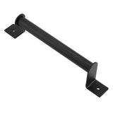 Black Heavy Duty Carbon Steel Pull Handle for Sliding Barn Door Closet Wooden Gate Hardware - Side View